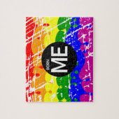 Puzzle Drapeau Arc-En-Ciel Gay Né Ainsi (Vertical)