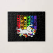 Puzzle Drapeau arc-en-ciel Gay pride LGBT - Cadeau d'amou (Horizontal)