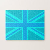 Puzzle Drapeau britannique Turquoise Union Jack (Horizontal)