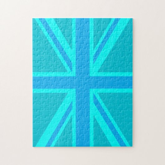 Puzzle Drapeau britannique Turquoise Union Jack (Vertical)