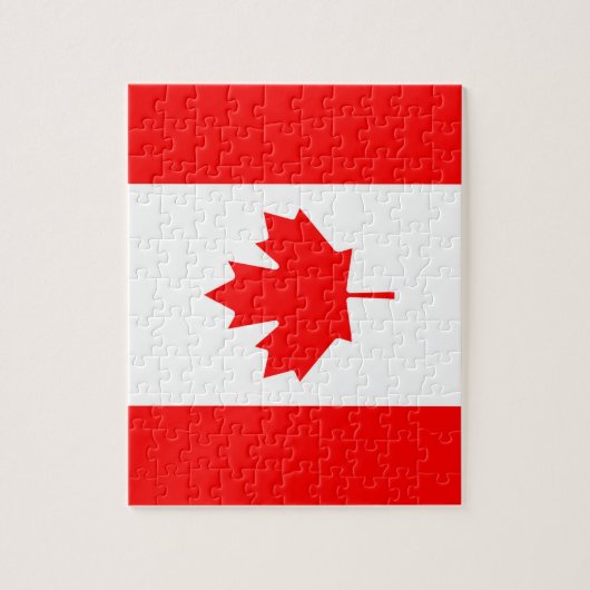Puzzle Drapeau canadien Feuille d'érable (Vertical)