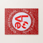 Puzzle Drapeau canadien lettres rouges AMOUR blanc sur ro (Horizontal)