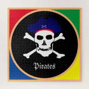 Puzzle Drapeau Captain & Pirates - Île aux trésors/enfant
