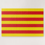 Puzzle Drapeau catalan (Catalogne)<br><div class="desc">Cet article présente les rayures emblématiques rouge et jaune du drapeau catalan. La Catalogne (Catalogne) est une communauté autonome de la partie nord-est de l'Espagne qui a un fort mouvement nationaliste en faveur de l'indépendance de la région. La plus grande ville de Catalogne est Barcelone, qui se trouve sur la...</div>