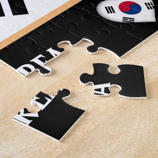 Puzzle Drapeau coréen / Corée du Sud (Côté)