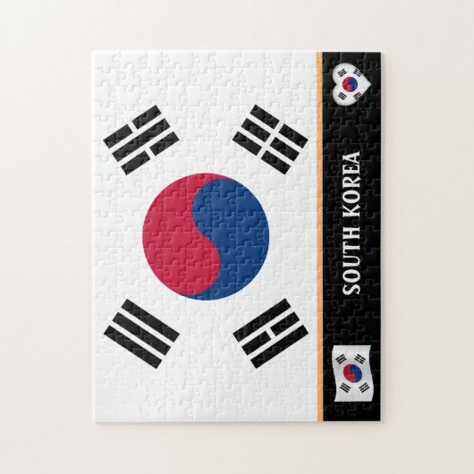 Puzzle Drapeau coréen / Corée du Sud (Vertical)