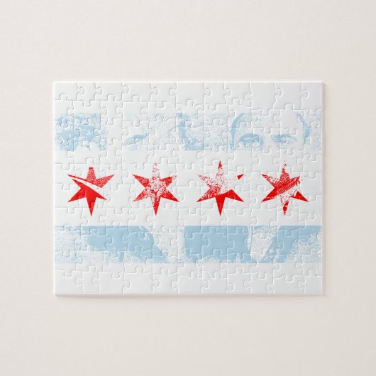 Puzzle Drapeau d'Al Capone Chicago (Horizontal)