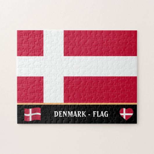 Puzzle Drapeau danois Pays / Danemark (Horizontal)