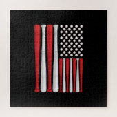 Puzzle Drapeau de baseball américain classique - Baseball (Horizontal)