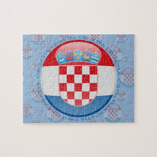 Puzzle Drapeau de bulle de la Croatie (Horizontal)