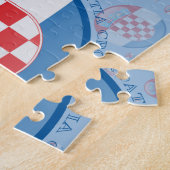 Puzzle Drapeau de bulle de la Croatie (Côté)