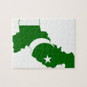 Puzzle Drapeau de carte du Pakistan (Horizontal)
