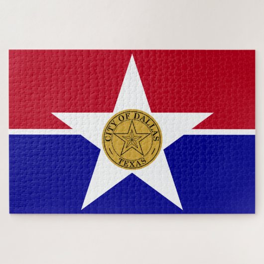 Puzzle Drapeau de Dallas (Texas) (Horizontal)