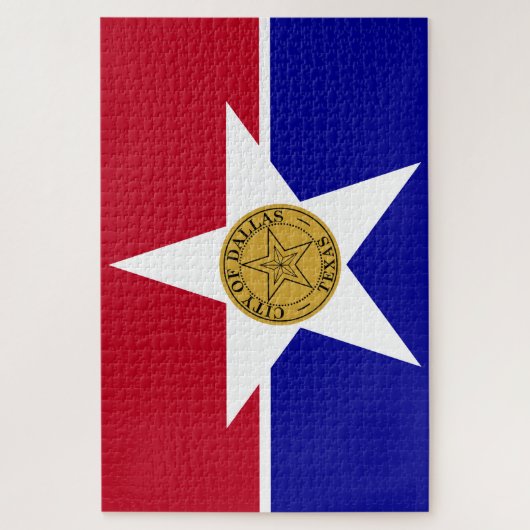Puzzle Drapeau de Dallas (Texas) (Vertical)