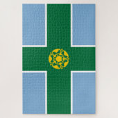 Puzzle Drapeau de Derbyshire (Comté d'Angleterre, Royaume (Vertical)