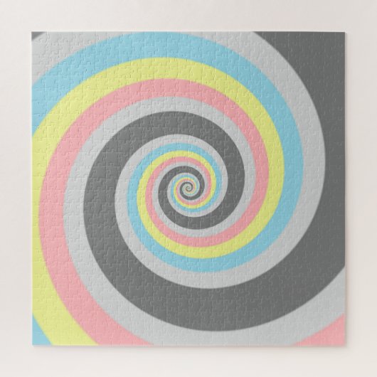 Puzzle Drapeau de fierté abstrait en spirale groovy tripa (Vertical)