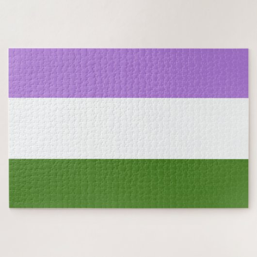 Puzzle Drapeau de fierté genderqueer (Horizontal)