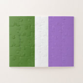 Puzzle Drapeau de fierté genderqueer de SlipperyJoe lavan (Horizontal)