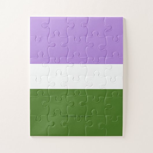 Puzzle Drapeau de fierté genderqueer de SlipperyJoe lavan (Vertical)