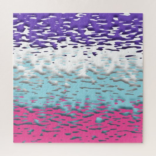 Puzzle Drapeau de fierté multisexuel funky trippy ondulé (Vertical)