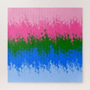 Puzzle Drapeau de fierté omniromantique abstrait ondoyant