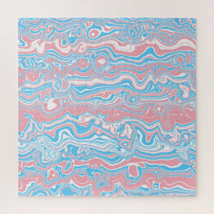 Puzzle Drapeau de fierté trans Trippsy Boho Groovy Bandes