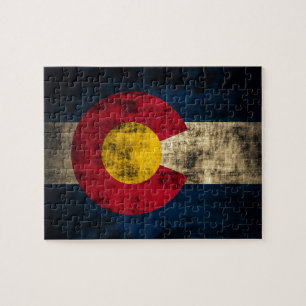 Puzzle Drapeau de Grunge Colorado