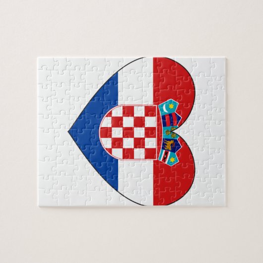 Puzzle Drapeau de la Croatie simple (Horizontal)