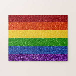 Puzzle Drapeau de la Fierté arc-en-ciel LGBT Parties scin