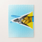 Puzzle Drapeau de la Paix de Sainte-Lucie. (Vertical)