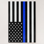 Puzzle Drapeau de la police Thin Blue Line (Vertical)