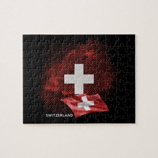 Puzzle drapeau de la Suisse (Horizontal)