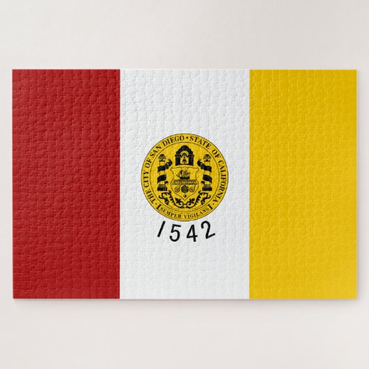 Puzzle Drapeau de la ville de San Diego (Californie) (Horizontal)