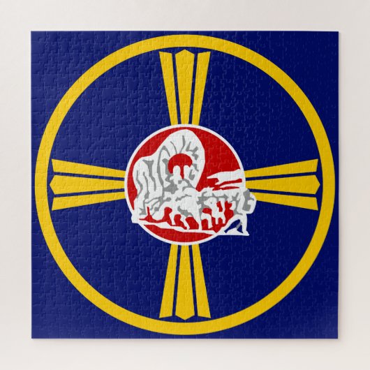 Puzzle Drapeau de la ville d'Omaha (Nebraska) (Vertical)