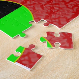 Puzzle Drapeau de l'ange de la diaspora africaine rouge b