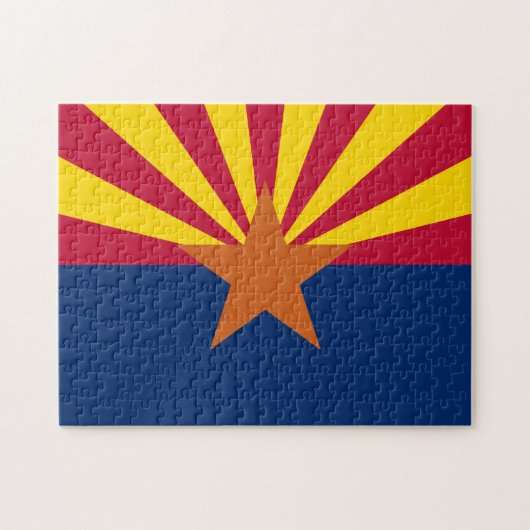 Puzzle Drapeau de l'Arizona : Soleil couchant, l'État de (Horizontal)