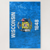 Puzzle Drapeau de l'État du Wisconsin (Vertical)