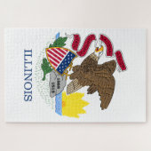 Puzzle Drapeau de l'Illinois (Horizontal)