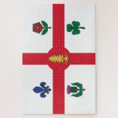 Puzzle Drapeau de Montréal (Québec, Canada) (Vertical)
