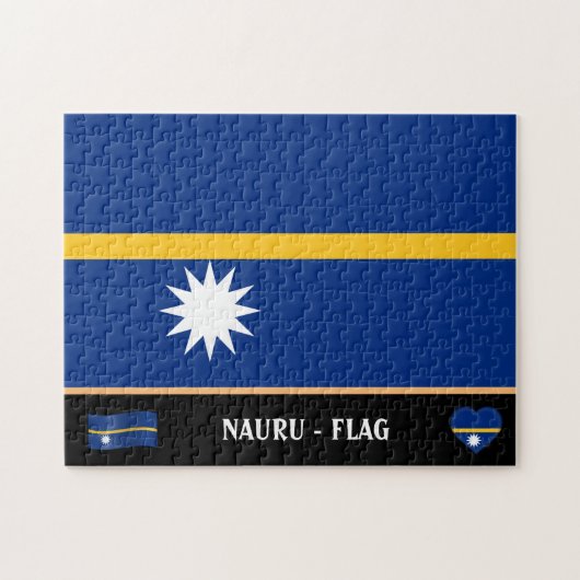 Puzzle Drapeau de Nauru & Pays de Nauran / Nauru (Horizontal)