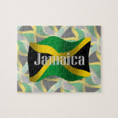 Puzzle Drapeau de ondulation de la Jamaïque (Horizontal)