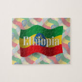 Puzzle Drapeau de ondulation de l'Ethiopie (Horizontal)
