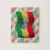 Puzzle Drapeau de ondulation de l'Ethiopie (Vertical)