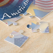 Puzzle Drapeau de ondulation Suédois-Américain (Côté)