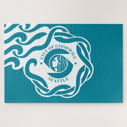 Puzzle Drapeau de Seattle (Washington) (Horizontal)
