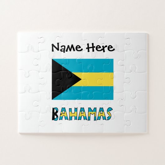Puzzle Drapeau des Bahamas bahamien  (Horizontal)