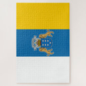 Puzzle Drapeau des îles Canaries (Canaries) (Canaries, Es (Vertical)