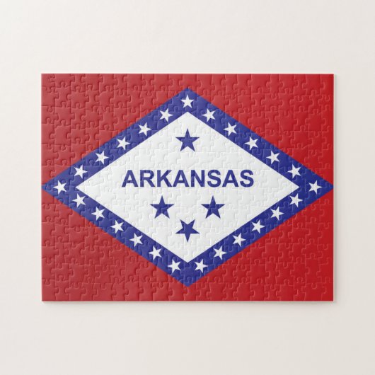 Puzzle Drapeau d'État de l'Arkansas, États-Unis (Horizontal)