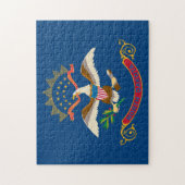 Puzzle Drapeau d'État du Dakota du Nord, États-Unis (Vertical)