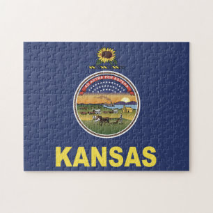 Puzzle Drapeau d'État du Kansas, États-Unis